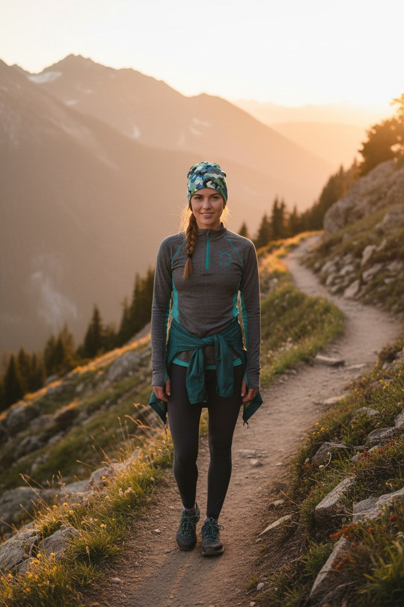 Ocean Green Camo Adventure Beanie - Double-Layered Outdoor Streetwear by StayClothed.com