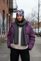 Cyan Pink Camo Adventure Beanie - Double-Layered Outdoor Streetwear by StayClothed.com
