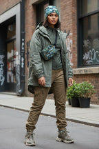 Ocean Green Camo Adventure Beanie - Double-Layered Outdoor Streetwear by StayClothed.com