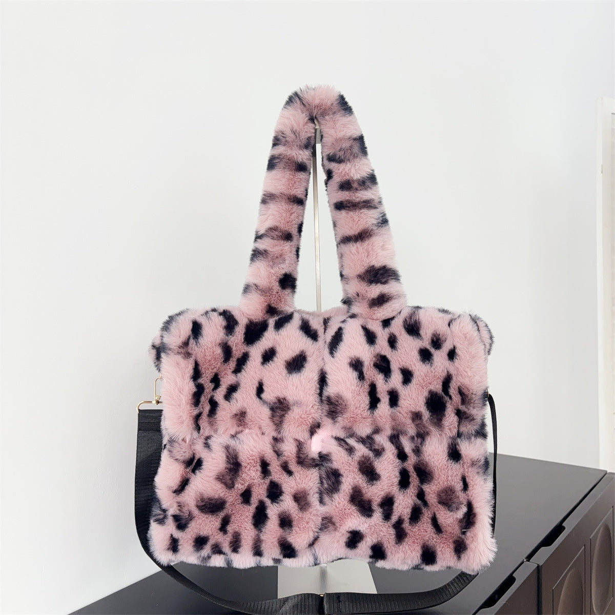 Leopard Print Large Capacity Tote Messenger Bag