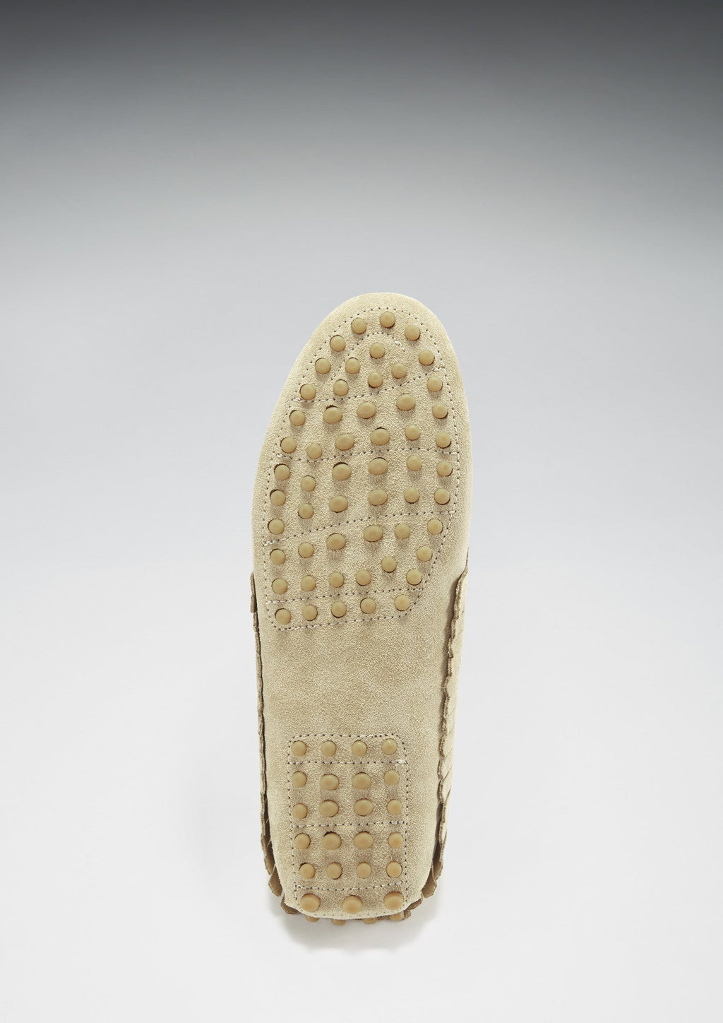 Hugs & Co Womens Fringed Driving Loafers Taupe Suede