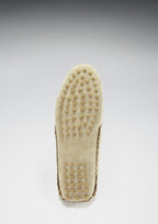 Hugs & Co Womens Fringed Driving Loafers Taupe Suede
