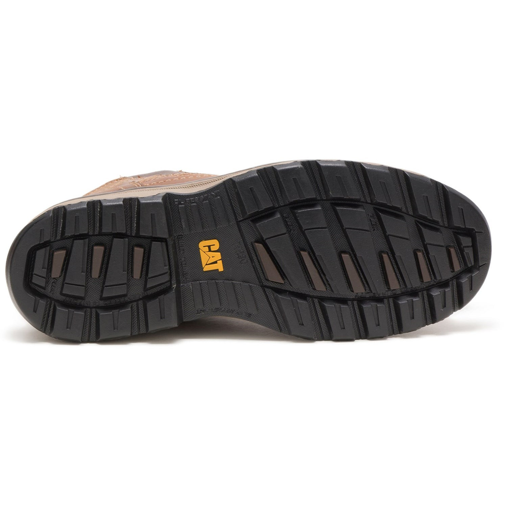 Caterpillar Cat Pelton Steel Toe S1P HRO SRA Safety Work Dealer Boots Dark Beige