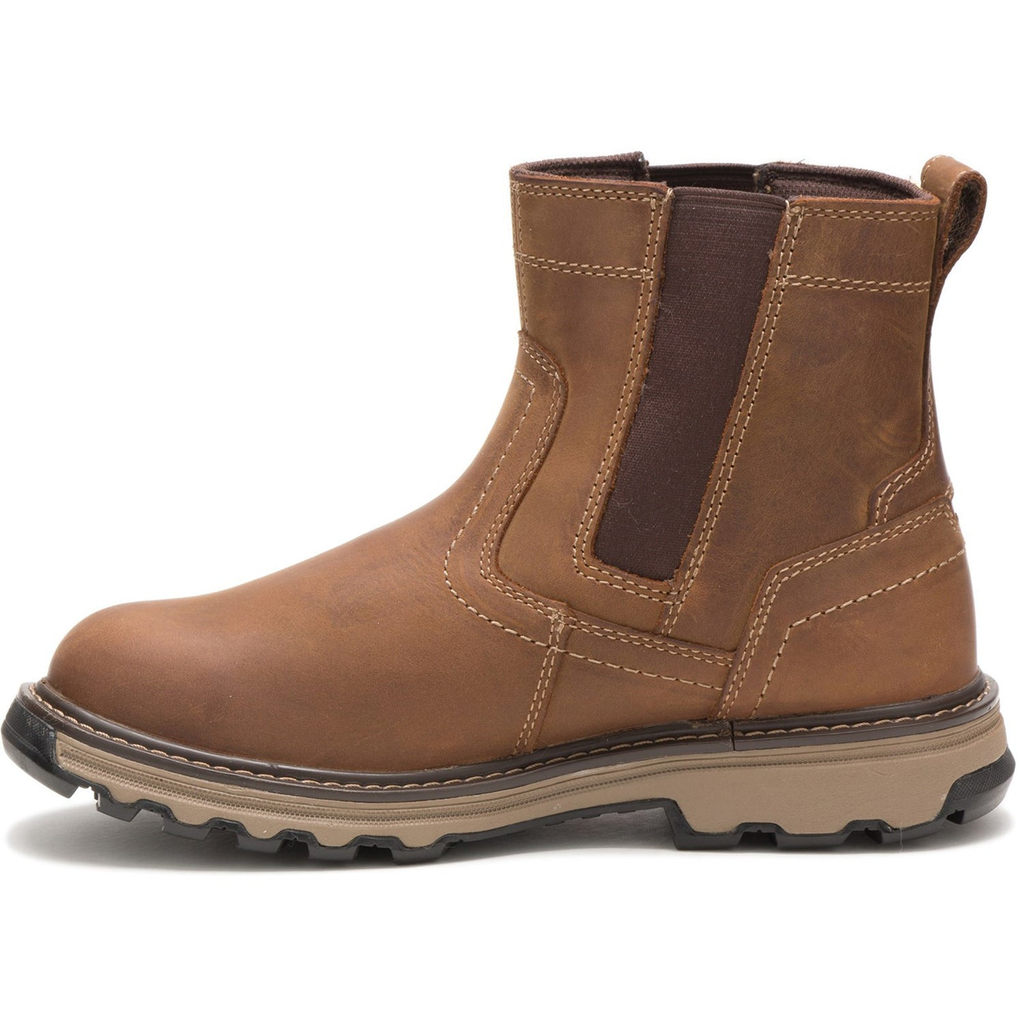 Caterpillar Cat Pelton Steel Toe S1P HRO SRA Safety Work Dealer Boots Dark Beige