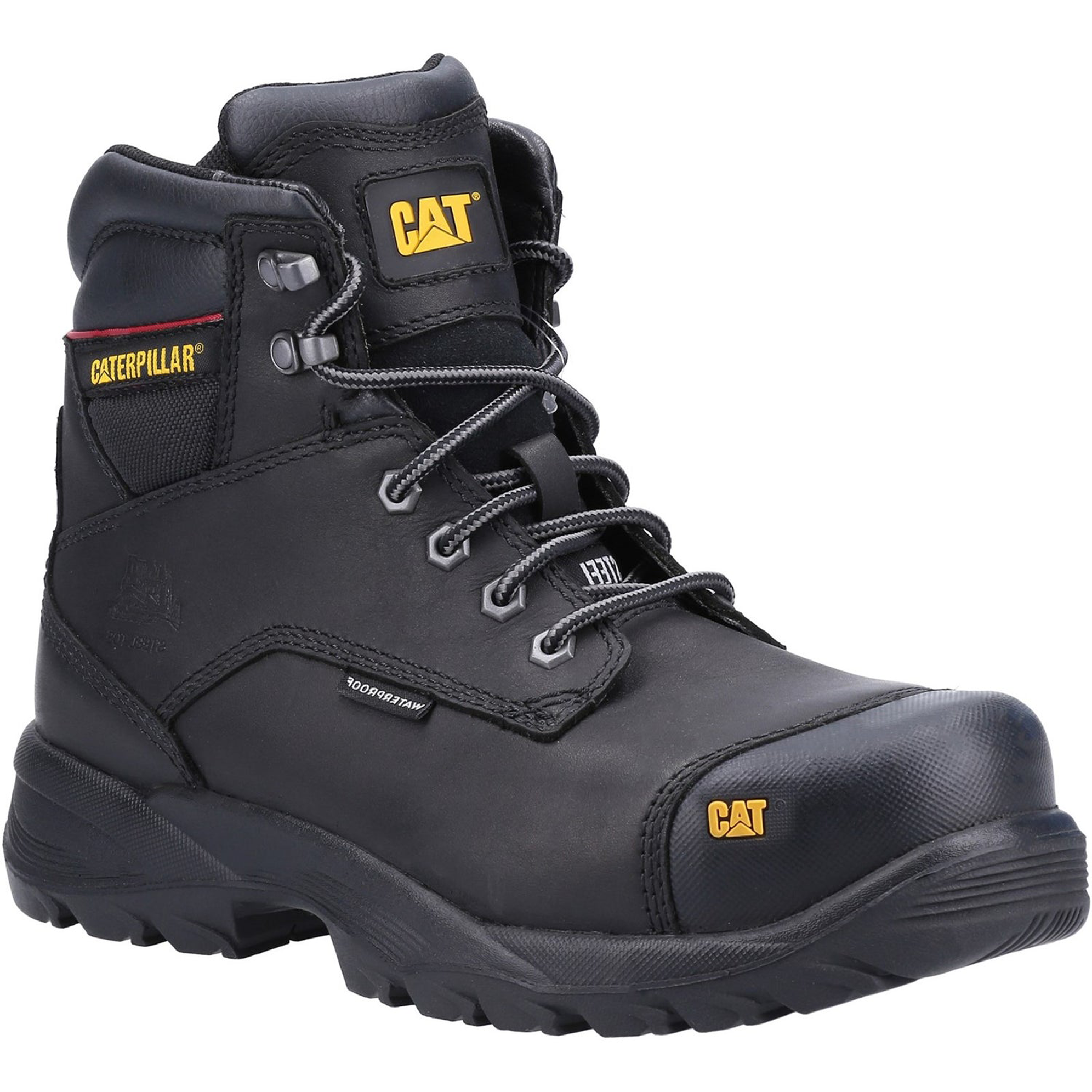 Caterpillar Cat Spiro Lace Up Waterproof Safety Work Safety Boots Black