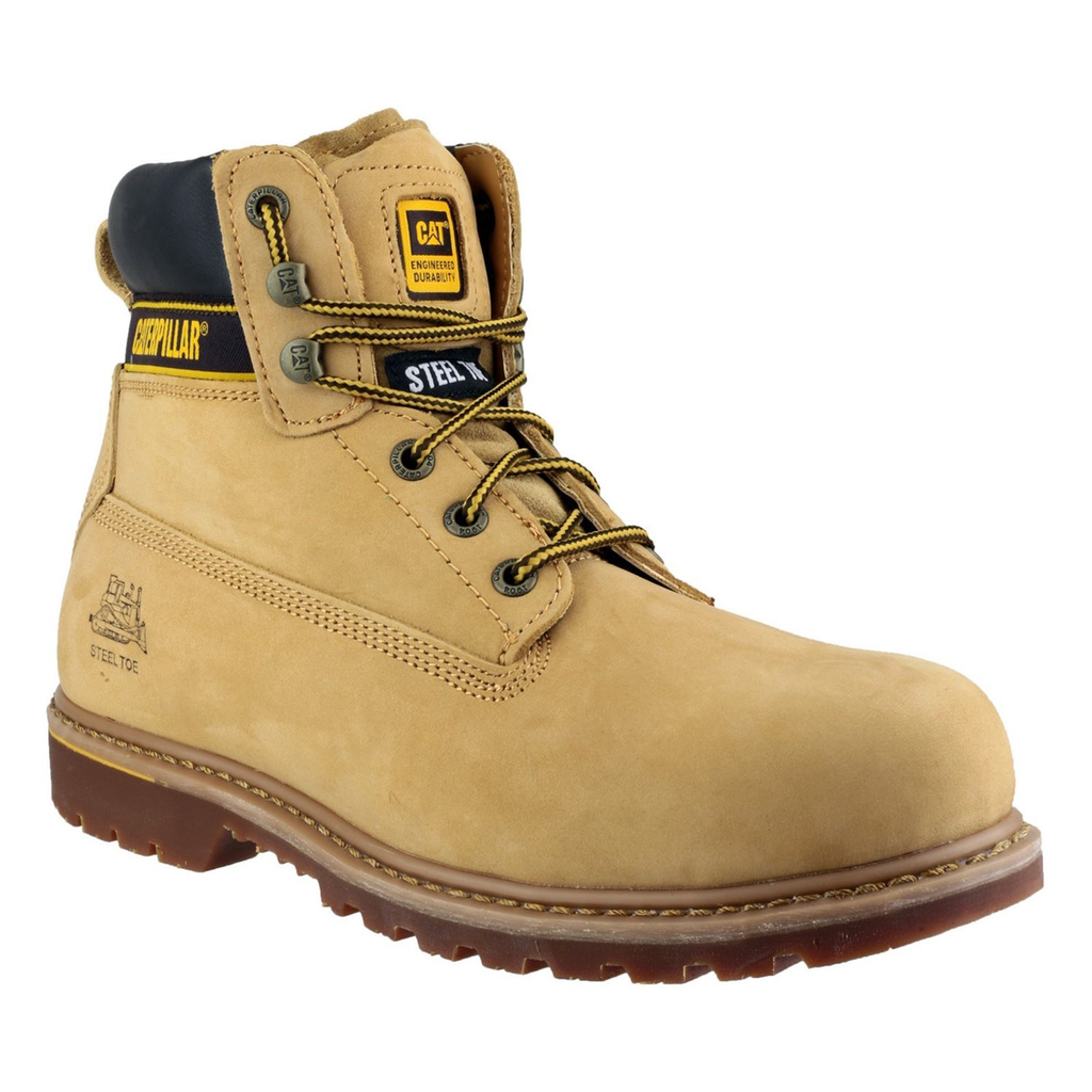 Caterpillar Cat Holton Steel Toe S3 HRO SRC Work Safety Boots With Midsole