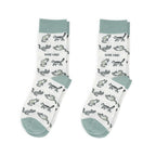 Bare Kind Green Cat Pet Pair Bamboo Sock Set