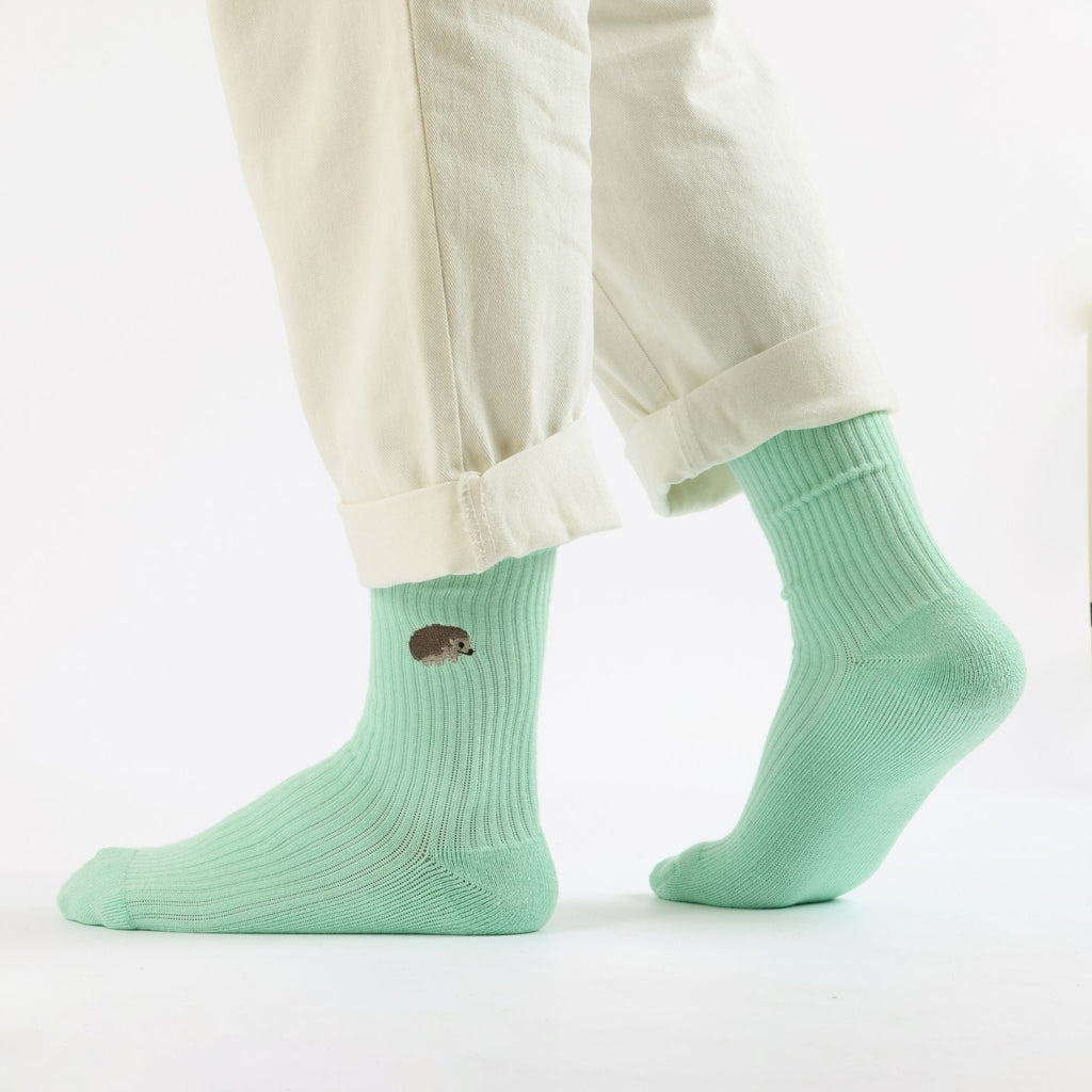 Bare Kind Save the Hedgehog Ribbed Bamboo Socks