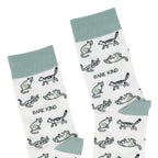 Bare Kind Save the Green Cat Bamboo Socks