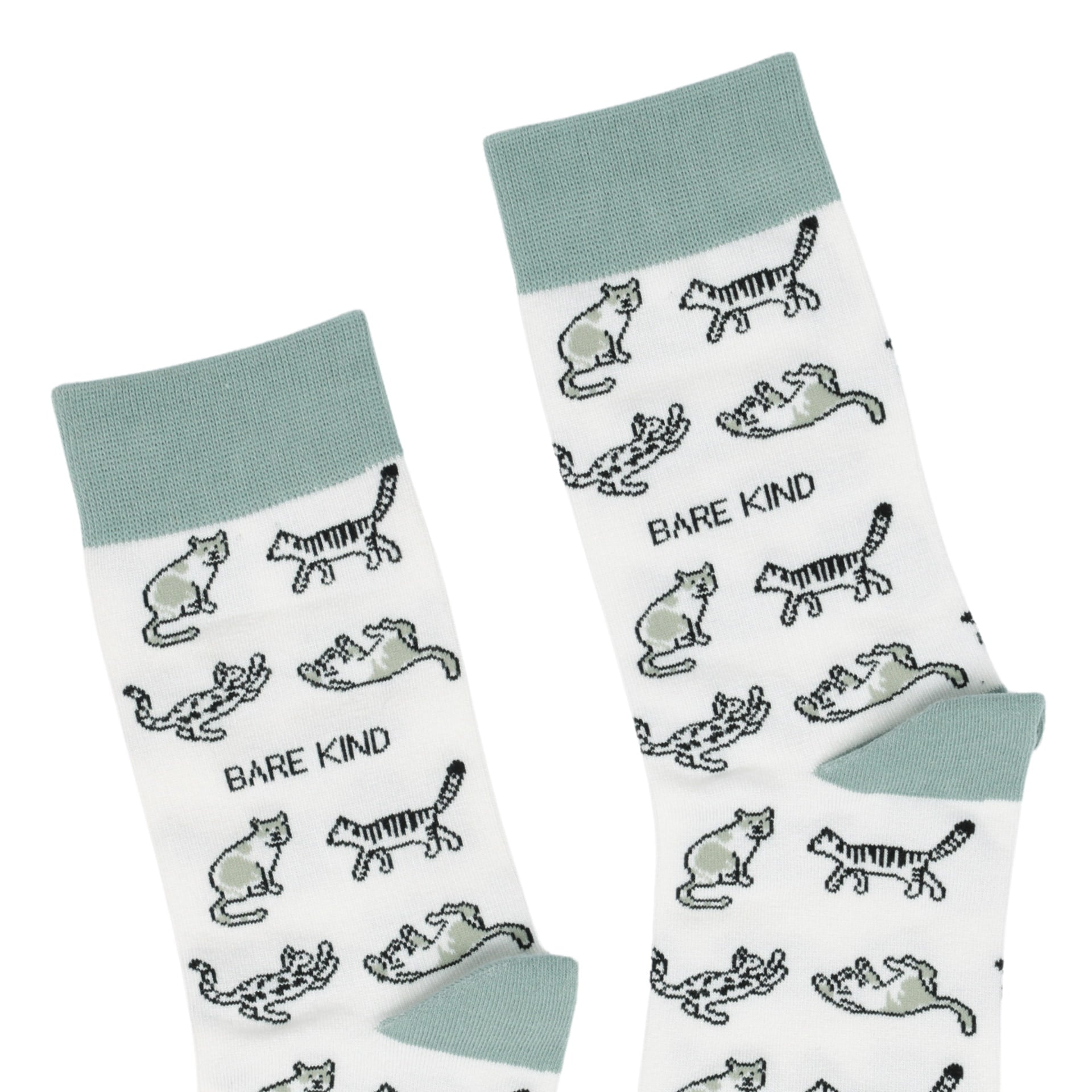 Bare Kind Save the Green Cat Bamboo Socks