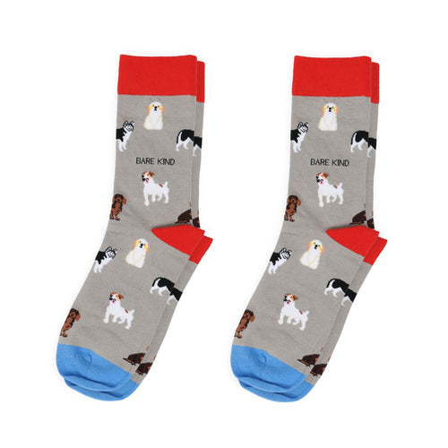 Bare Kind Grey Dog Pet Pair Bamboo Sock Set