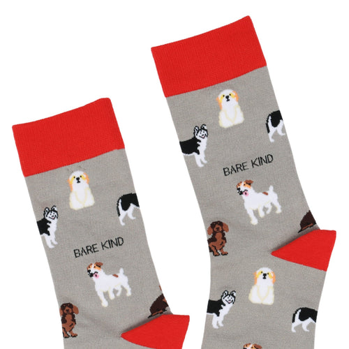 Bare Kind Save the Grey Dog Bamboo Socks