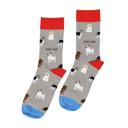 Bare Kind Save the Grey Dog Bamboo Socks