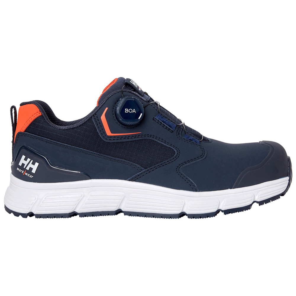 Helly Hansen 78355 Kensington Mxr Low BOA S3L Safety Trainers Black/White / Navy/Orange
