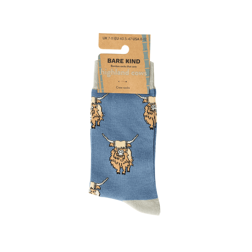 Bare Kind Save the Highland Cow Bamboo Socks