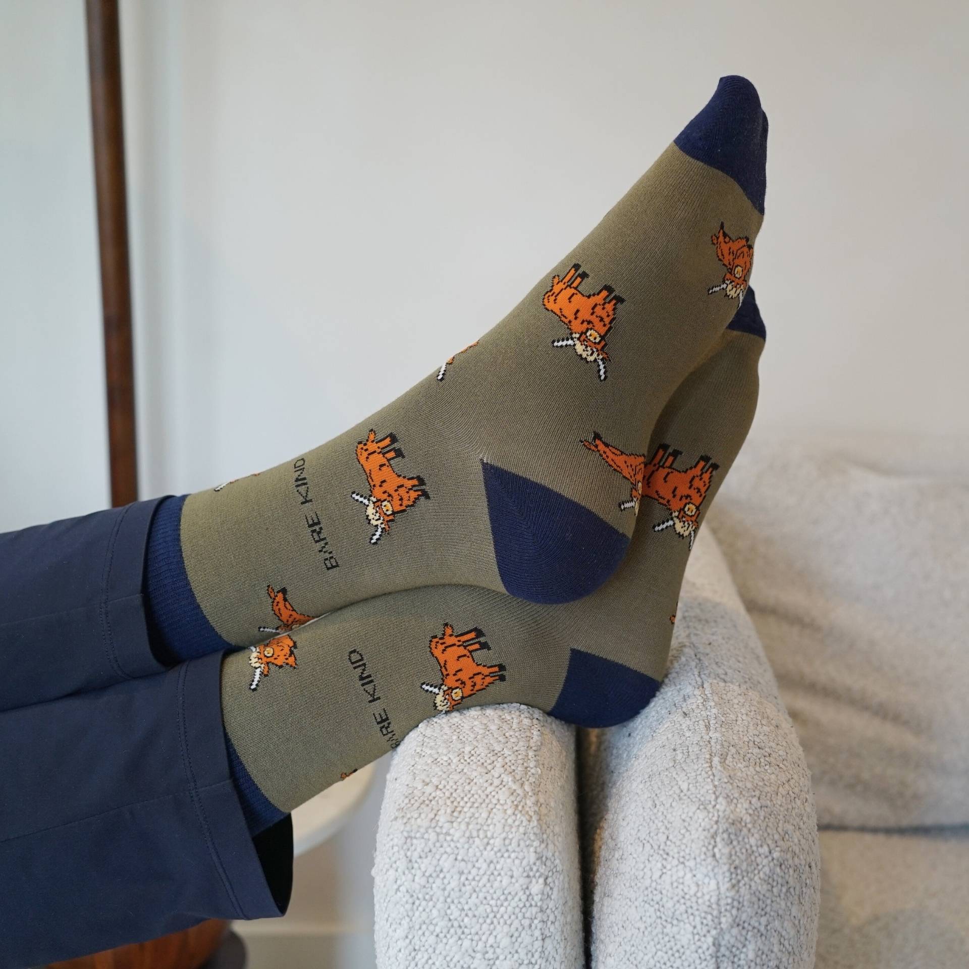 Bare Kind Green Farm Animals Bundle of 4 Bamboo Sock Set