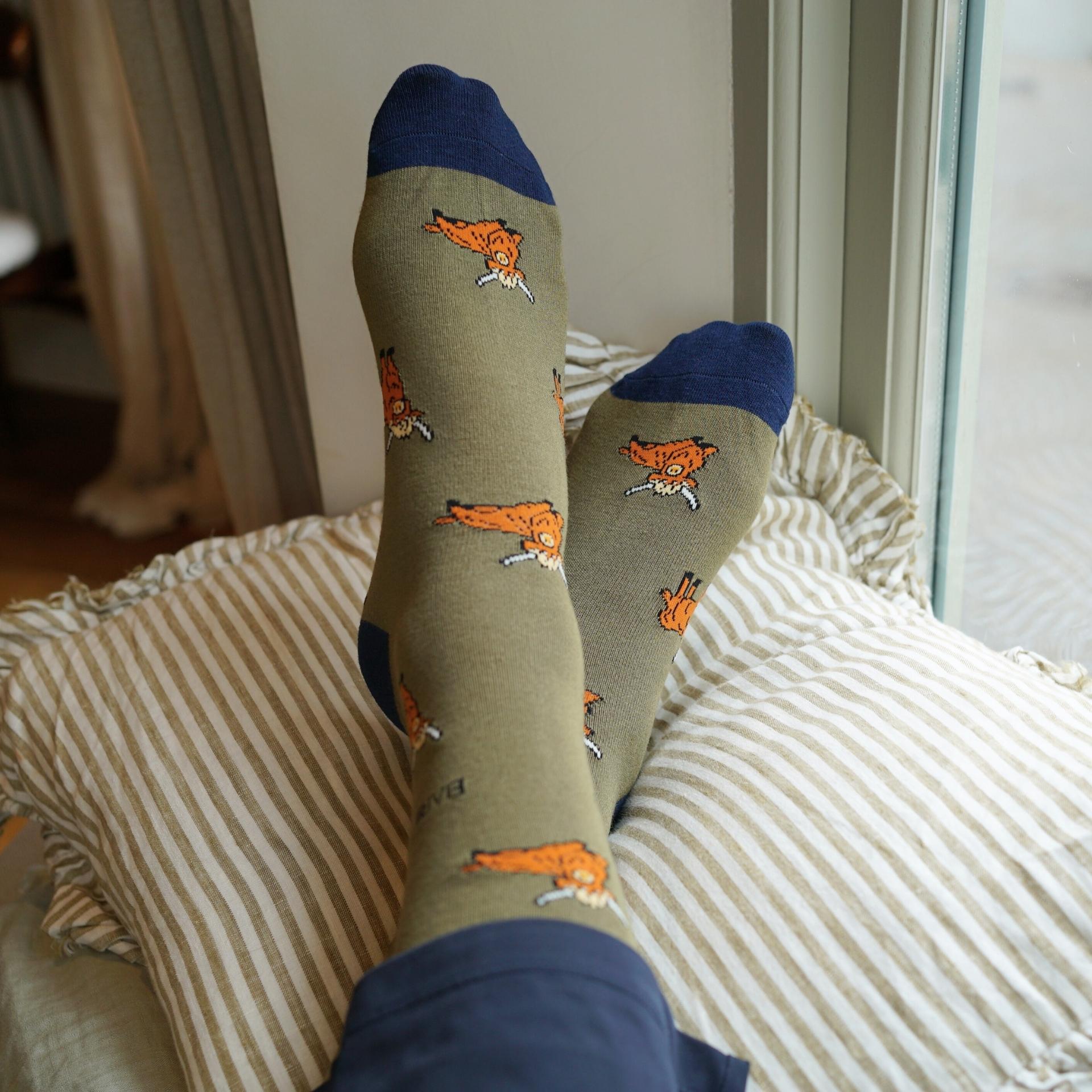 Bare Kind Save the Green Highland Cow Bamboo Socks