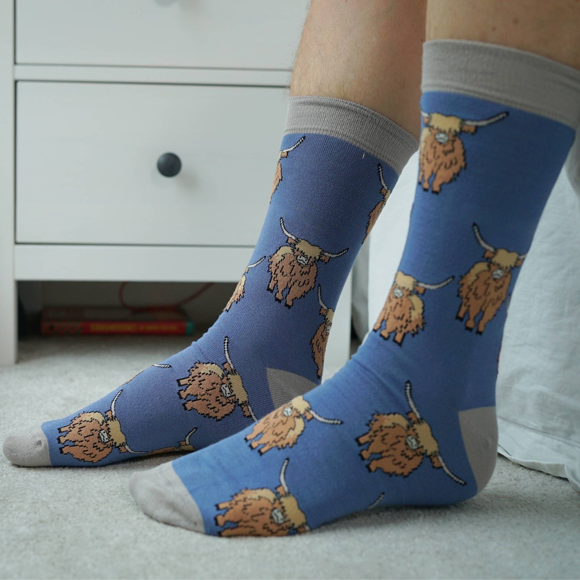 Bare Kind Save the Highland Cow Bamboo Socks