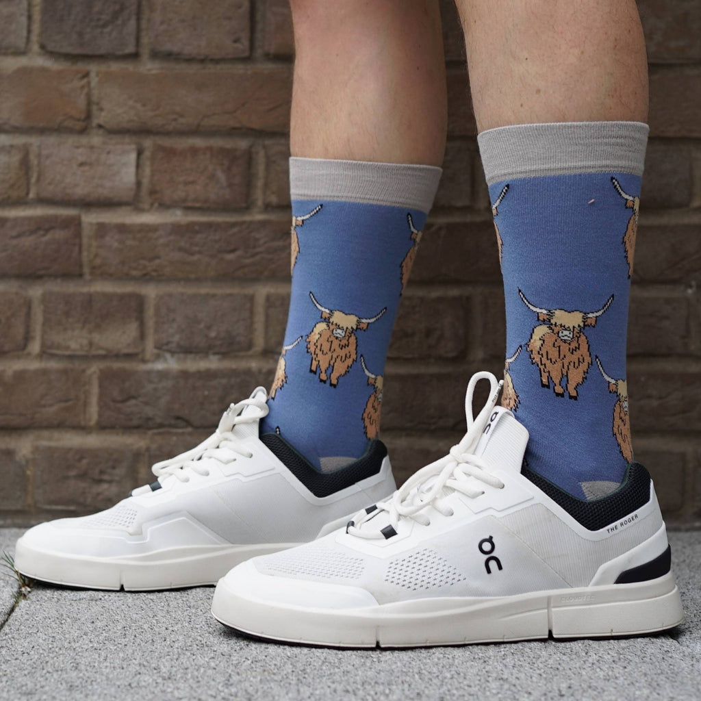Bare Kind Save the Highland Cow Bamboo Socks