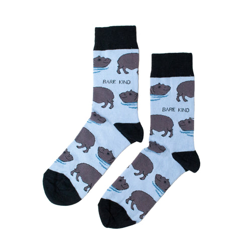 Bare Kind Save the Hippos Bamboo Socks