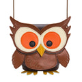 Zatchels Hoot Owl Handmade Leather Bag front view