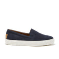 Hugs & Co Mens Slip-on Sneakers Navy Blue Suede