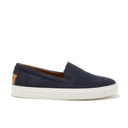 Hugs & Co Mens Slip-on Sneakers Navy Blue Suede