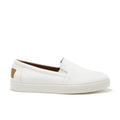 Hugs & Co Mens Slip-on Sneakers White Leather