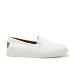 Hugs & Co Mens Slip-on Sneakers White Leather