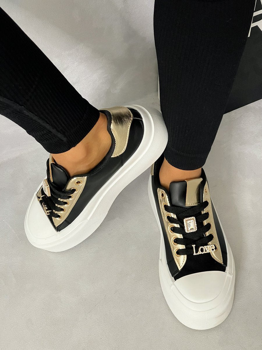 Platform Lace Up Running Trainers
