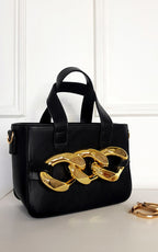 Claire Faux Leather Handbag With Statement Chain