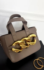 Claire Faux Leather Handbag With Statement Chain