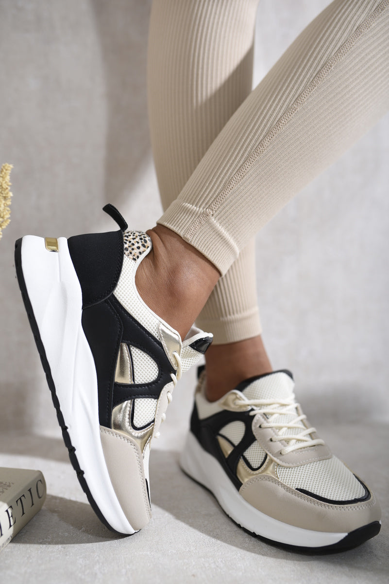 Leather Breathable Lightweight Lace Up Running Trainers