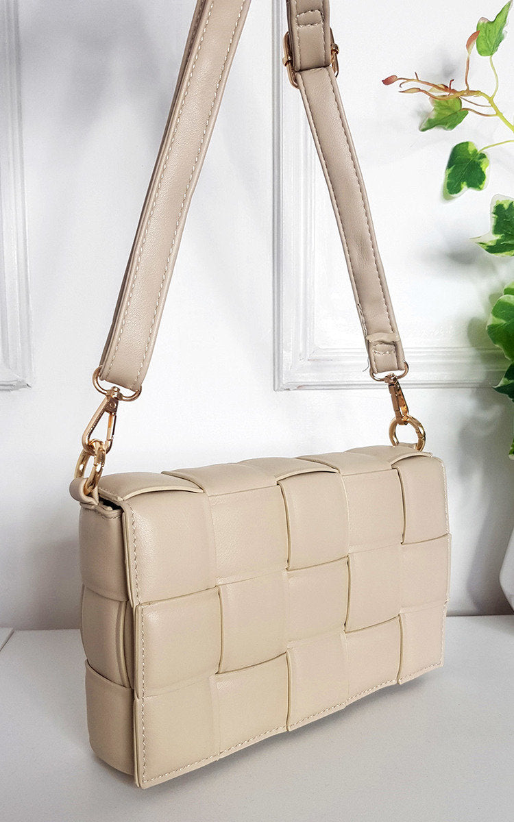 Serena Padded Faux Leather Shoulder Bag With Chain