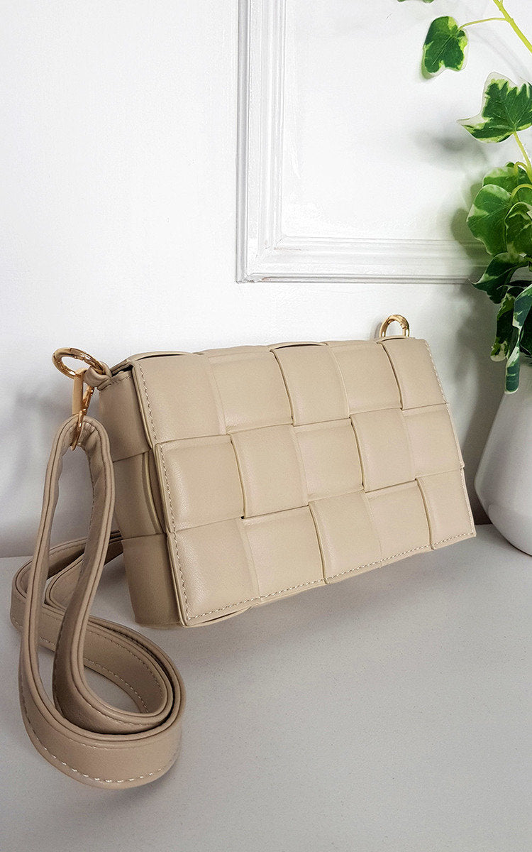 Serena Padded Faux Leather Shoulder Bag With Chain