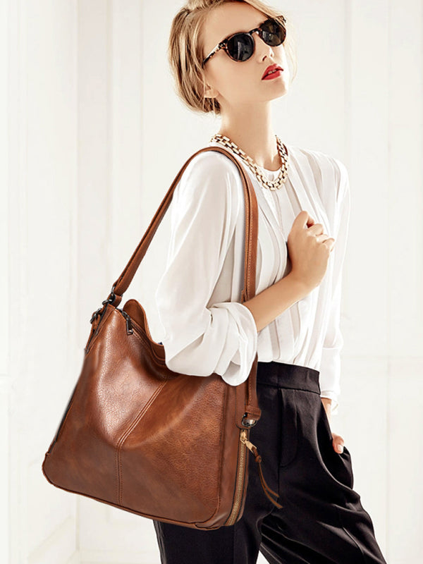 PU Shoulder Tote Messenger Bag