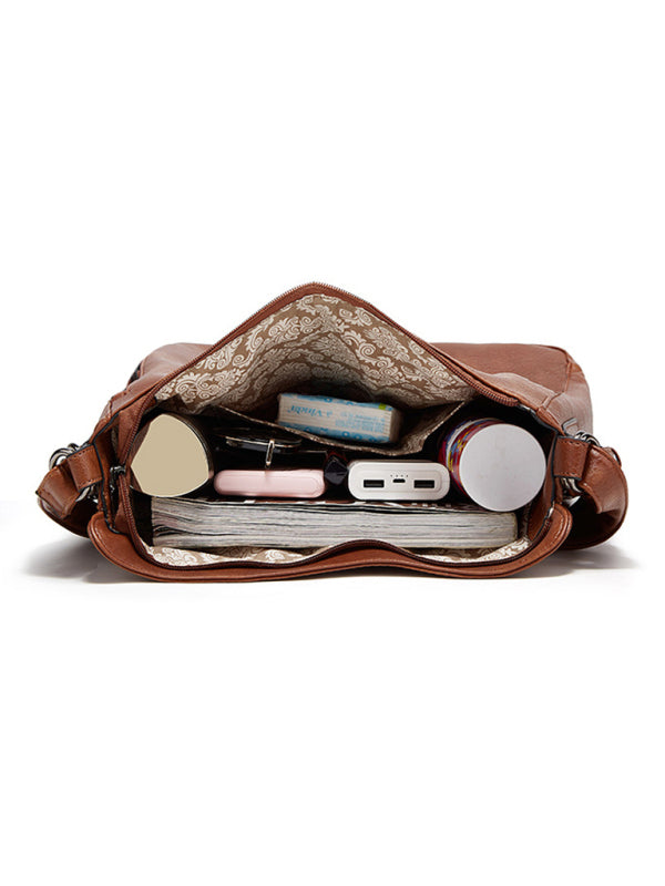 PU Shoulder Tote Messenger Bag