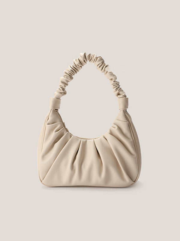 Womens Cloud Pleat Baguette Shoulder Bag