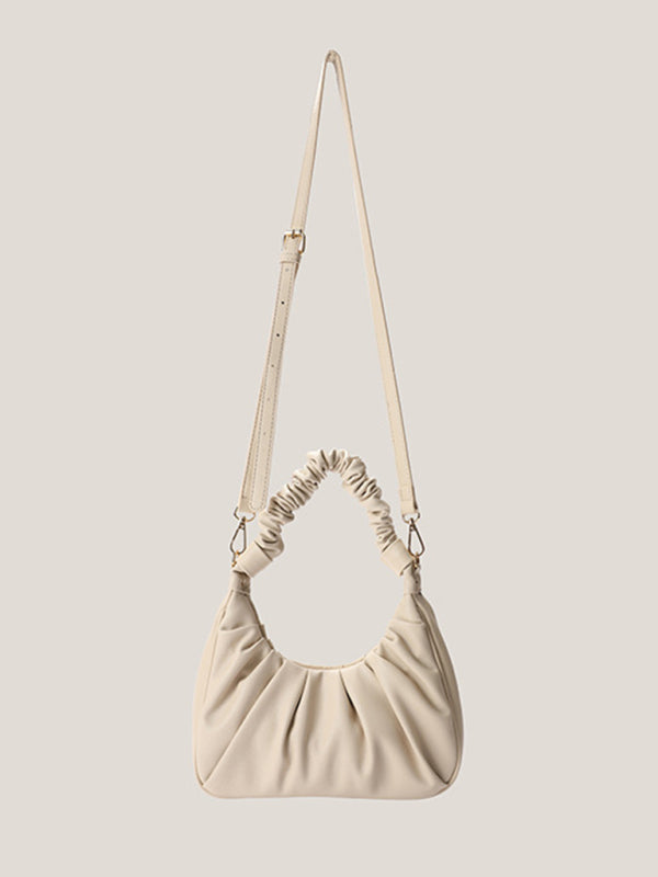 Womens Cloud Pleat Baguette Shoulder Bag