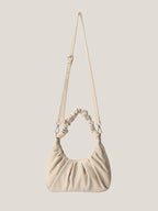 Womens Cloud Pleat Baguette Shoulder Bag