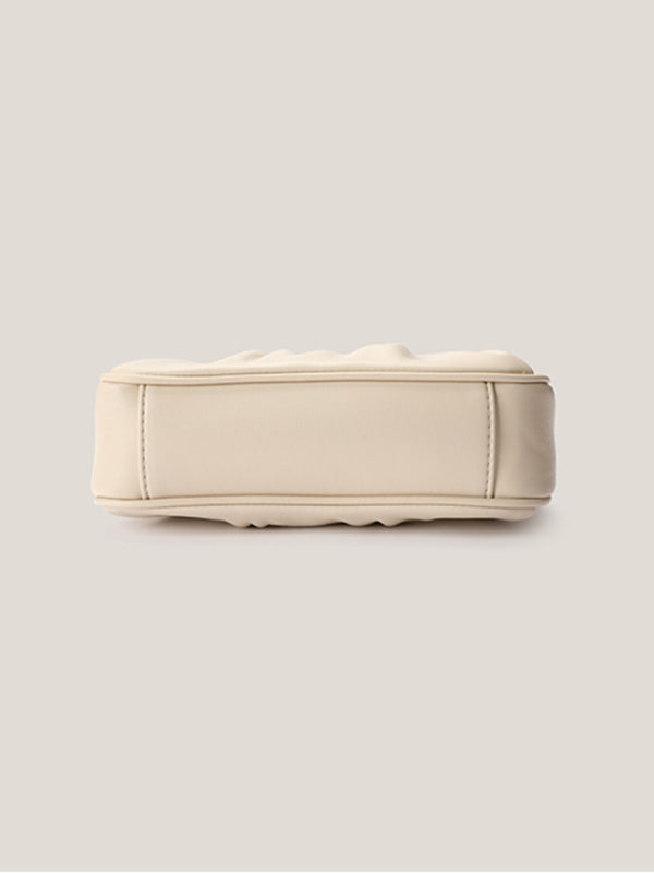 Womens Cloud Pleat Baguette Shoulder Bag