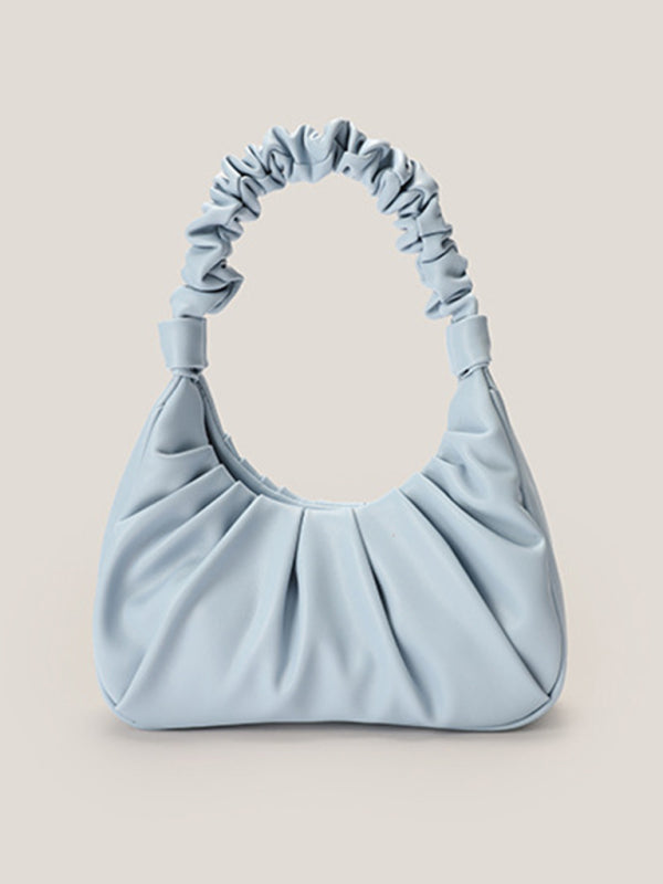 Womens Cloud Pleat Baguette Shoulder Bag