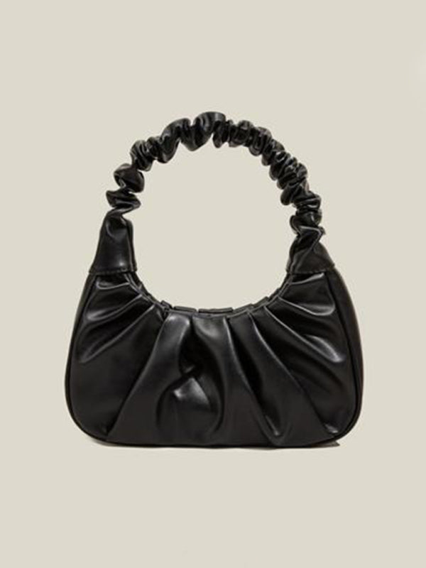 Womens Cloud Pleat Baguette Shoulder Bag
