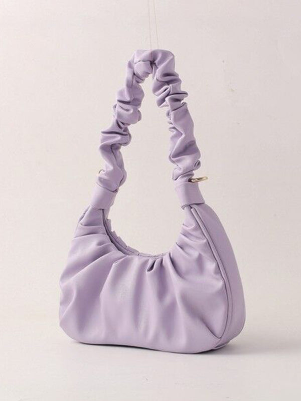Womens Cloud Pleat Baguette Shoulder Bag