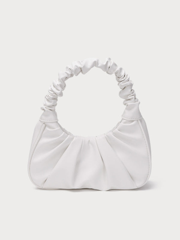 Womens Cloud Pleat Baguette Shoulder Bag