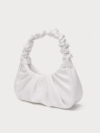 Womens Cloud Pleat Baguette Shoulder Bag