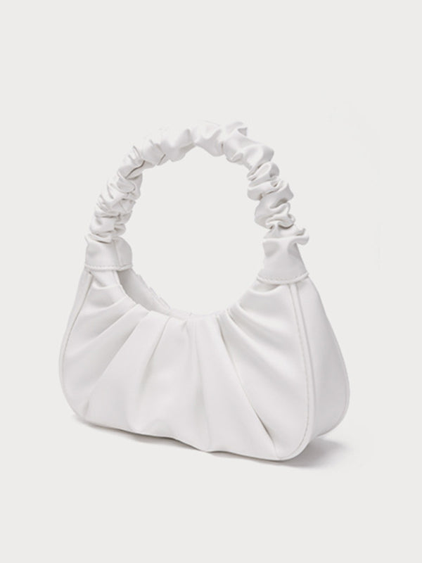 Womens Cloud Pleat Baguette Shoulder Bag