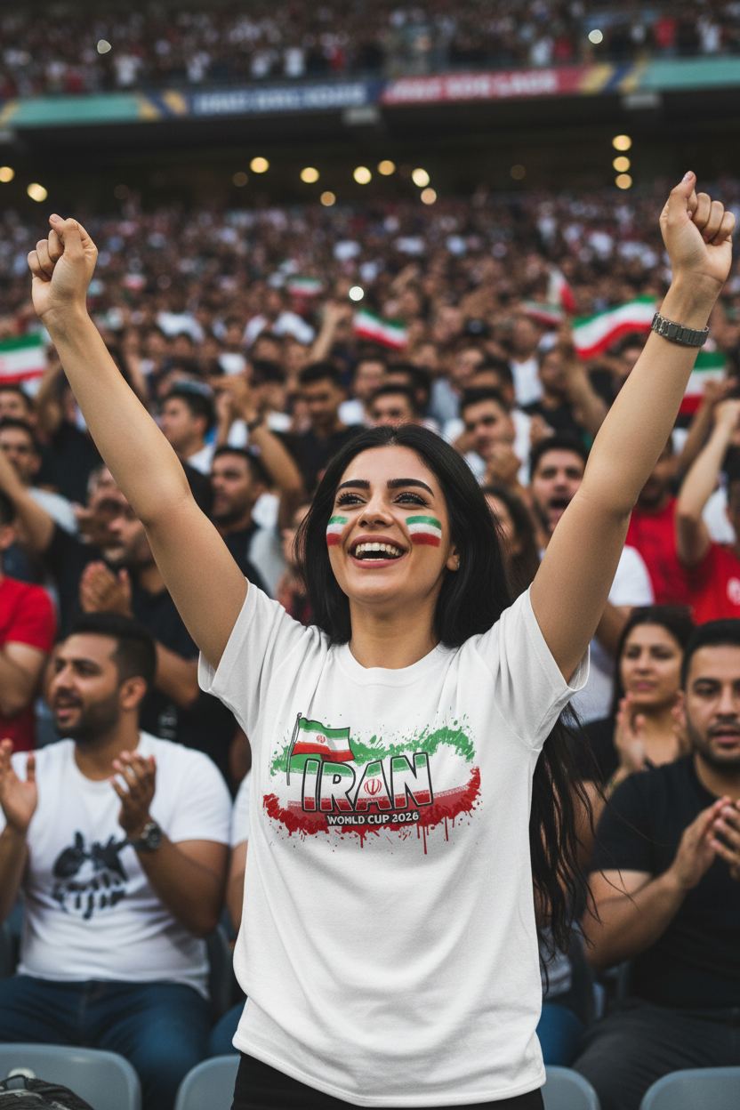 Iran World Cup 2026 T-Shirt - Bold Graffiti Flag Design by StayClothed.com