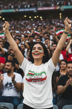 Iran World Cup 2026 T-Shirt - Bold Graffiti Flag Design by StayClothed.com
