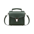 Zatchels Ivy Green Sugarcube Handmade Leather Handbag front view